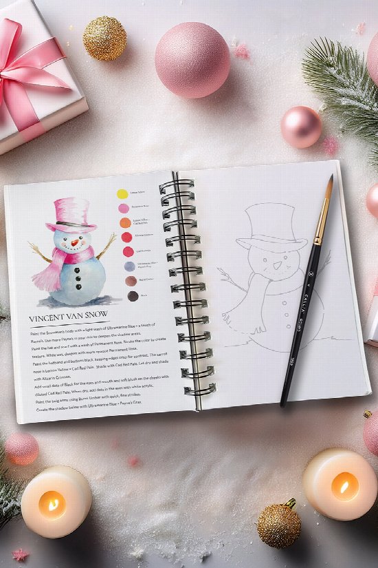 Happy Holidays Watercolour Workbook 2
